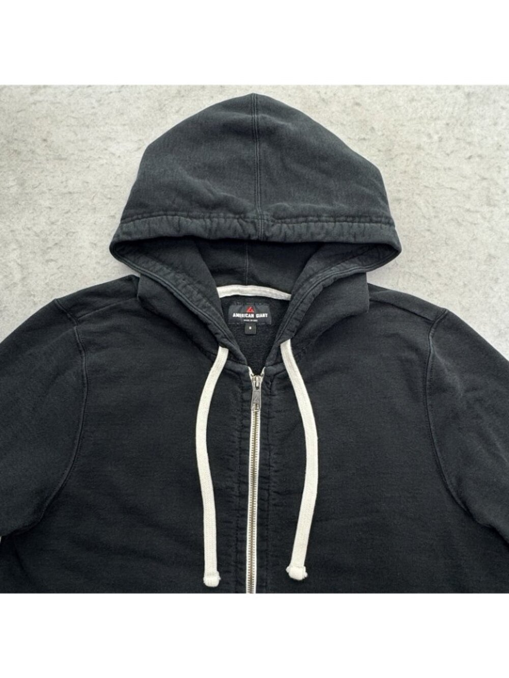 American Giant Midweight Full Zip Hoodie Men's Small Black Outdoor Huckberry - Picture 5 of 12